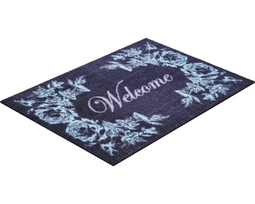 Rohožka s nápisem Vítejte a květinovým vzorem