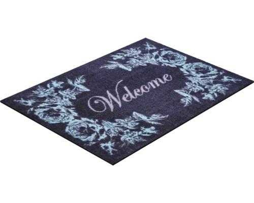 Rohožka se vzorem květin a nápisem Vítejte