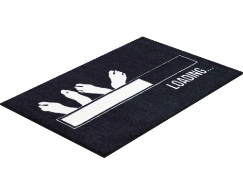 Rohožka se symbolem načítání a motivem chodidel