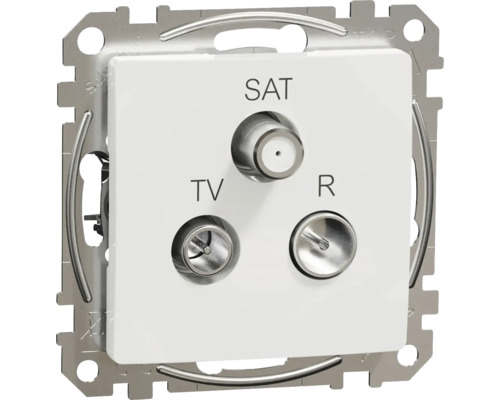 Anténní zásuvka Schneider Electric SEDNA SDD111484 TV/R/SAT průběžná 7dB bílá Anténní zásuvka pro satelit, televizi a rádio