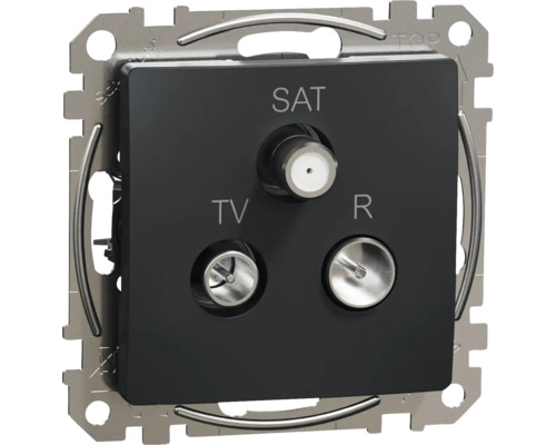 Anténní zásuvka Schneider Electric SEDNA SDD114481 TV/R/SAT koncová 4dB antracit Anténní zásuvka SAT TV rádio