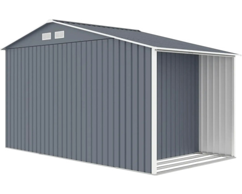 Kovový přístřešek pro auto s otevřenou stranou