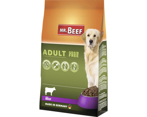 Granule pro psy MR.BEEF Adult GF bez obilovin hovězí 4 kg Mr Beef Adult suché krmivo pro psy s hovězím masem