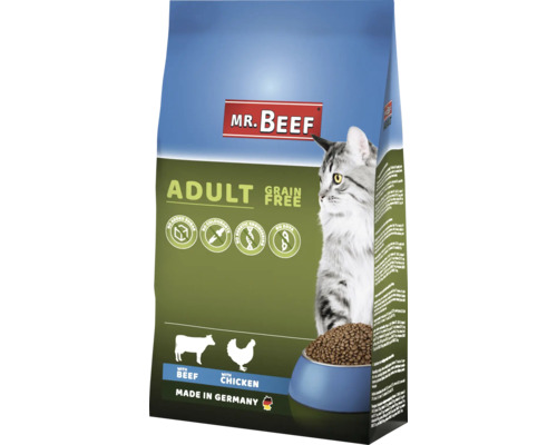 Granule pro kočky MR.BEEF bez obilovin hovězí a kuřecí 3 kg Mr Beef Adult krmivo pro kočky, bez obilí