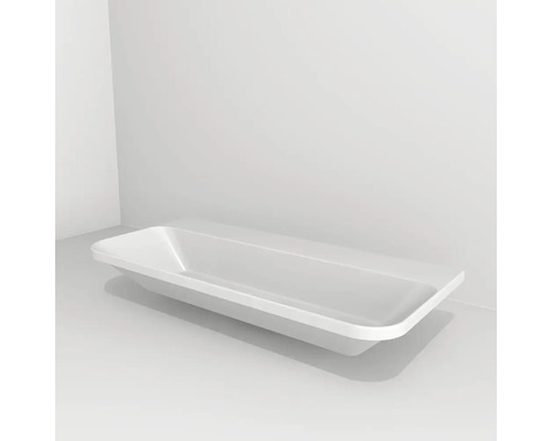 Umyvadlo Devo Gloria 2.0 mineralní mramor bílá 86 x 42 x 13 cm UM-GLORIA86-BO Obdélníková vana ze sanitárního akrylátu
