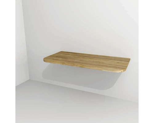 Deska pod umyvadlo bez výřezu Devo Gloria 2.0 dub přírodní x 42,3 x 86,3 cm Dřevěná nástěnná police pro montáž na stěnu