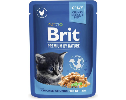 Kapsička pro kočky Brit Premium for Kitten 100 g
