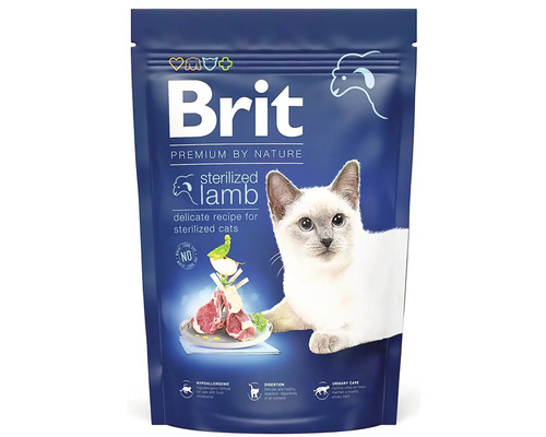 Granule pro kočky Brit Premium by Nature Cat Sterilized Lamb 1,5 kg jehněčí