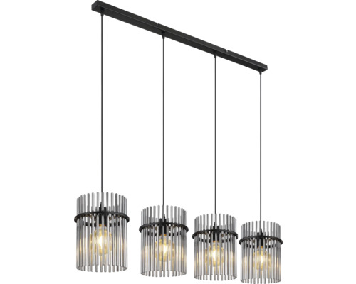 Závěsné svítidlo se čtyřmi svítidly a válcovými stínidly