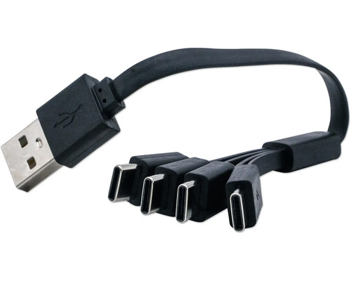 Nabíjecí kabel Lumakpro USB-C 4v1 1,5V 18,5cm černý