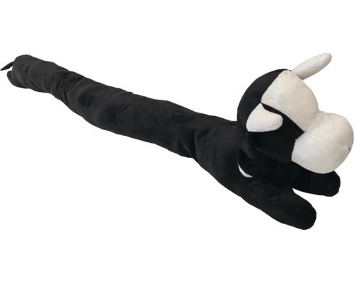 Zarážka proti průvanu ve tvaru krávy z plyše