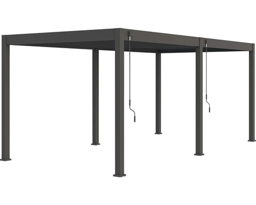 Pergola bioklimatická Rojaplast Intro Plus 600 x 300 x 255 cm volně stojící antracit