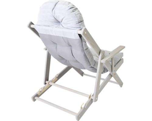 Dřevěné lehátko s polstrovanou podložkou