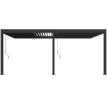 Pergola s lamelovou střechou a klikou