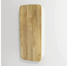Koupelnová závěsná skříňka Devo Oval levá dub přírodní/alpská bílá 34 x 94 x 33 cm OV-SW1DLE34-P36D01L10