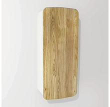 Koupelnová závěsná skříňka Devo Oval pravá dub přírodní/alpská bílá 34 x 94 x 33 cm OV-SW1DPR34-P36D01L09