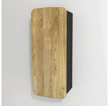 Koupelnová závěsná skříňka Devo Oval levá dub přírodní/šedá Diamond 34 x 94 x 33 cm OV-SW1DLE34-P35D01L09