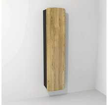 Koupelnová skříňka vysoká Devo Oval pravá dub přírodní/šedá Diamond 34 x 165 x 33 cm OV-S1DPR34-P35D01L09