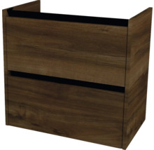 Skříňka pod umyvadlo se dvěma zásuvkami ve dřevěném designu