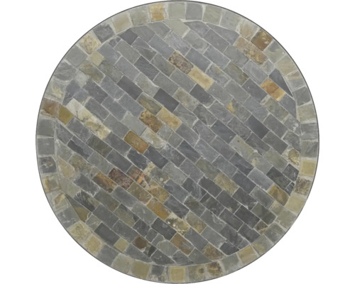 Kulatá stolová deska z kamenné mozaiky