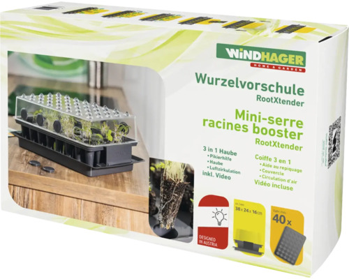 Balení mini skleníku Windhager RootXtender pro předpěstování kořenů