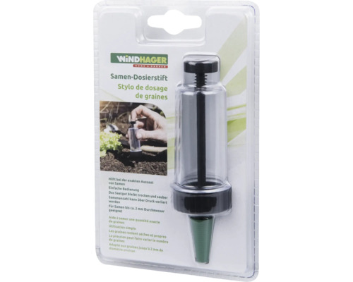 Dávkovač semen Windhager v obalu pro přesný výsev semen