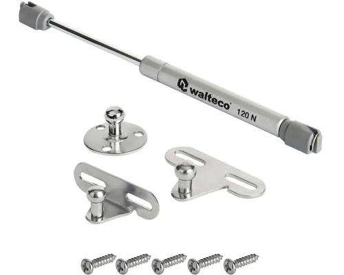 Nábytková plynová pružina s montážním příslušenstvím