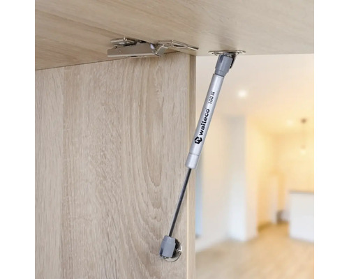 Instalační scéna nábytkového tlumiče pro použití na nábytkových dvířkách