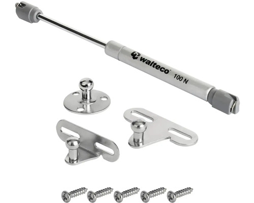 Plynová pružina s montážním příslušenstvím a šrouby