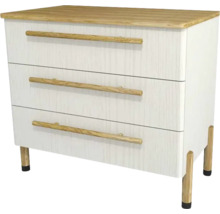 Koupelnová skříňka pod umyvadlo Devo Sonet bílá/dub 84 x 75 x 49 cm SF-SU3S84-F104D01L09