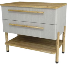 Koupelnová skříňka pod umyvadlo Devo Sonet šedá/dub 84 x 75 x 49 cm SF-SU2S84-F114D01L09