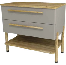 Koupelnová skříňka pod umyvadlo Devo Sonet kašmír/dub 84 x 75 x 49 cm SF-SU2S84-F112D01L09