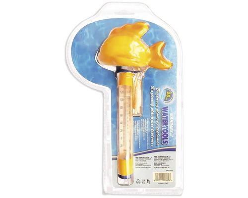 Bazénový teploměr ve tvaru ryby v balení