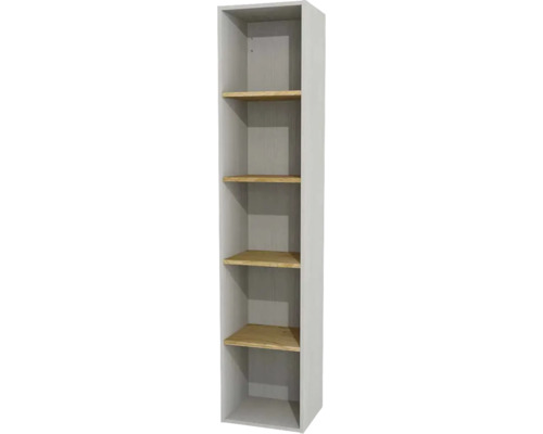 Nástěnný regál do koupelny Devo Sonet šedá/dub 35 x 164 x 30 cm SF-SO35-F114P52 Regál s pěti policemi