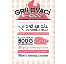 Plakát s pravidly grilování