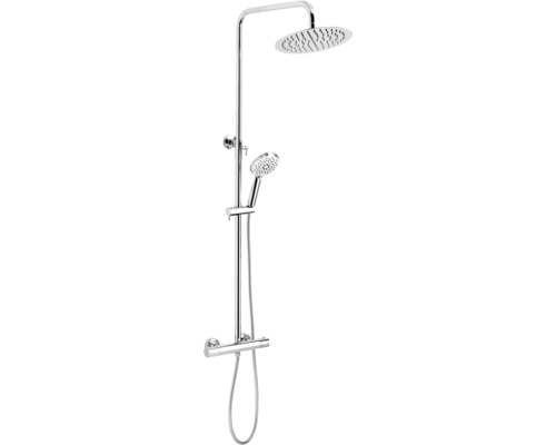 Sprchový systém s termostatickou baterií Novaservis Pure chrom SET032/TER,0 Sprchový panel s hlavovou a ruční sprchou