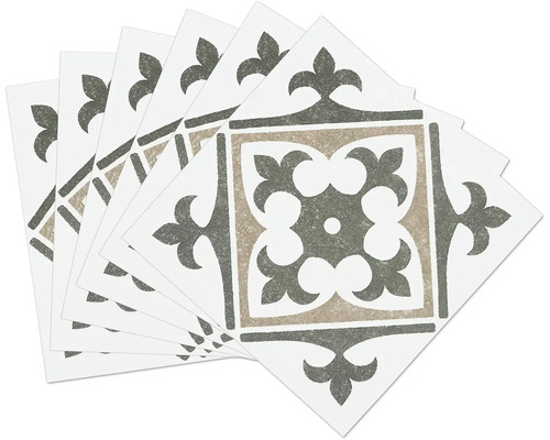 Několik dekorativních dlaždic se čtvercovým vzorem