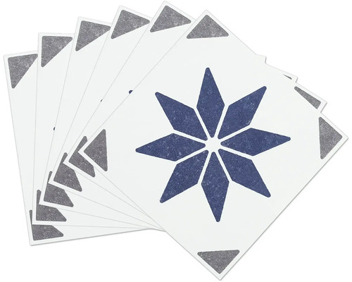 Několik vzorovaných dlaždic na podlahu a stěnu