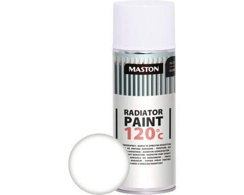 Barva ve spreji na radiátor Maston Radiator Paint bílý lesk 0,4 l