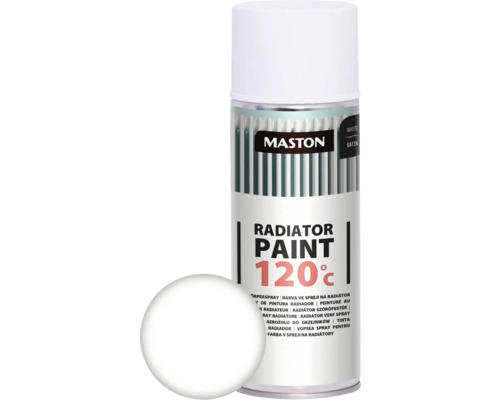 Barva ve spreji na radiátor Maston Radiator Paint bílý satin 0,4 l