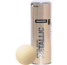 Maston Metallic Antique Gold barva ve spreji a vzorek barvy