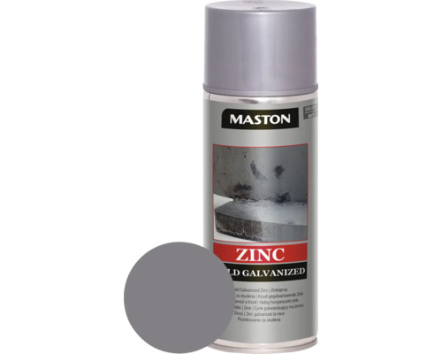 Sprej ZINEK - teplotně odolný zinkový sprej 400 ml Zinkový sprej Maston pro galvanizaci za studena
