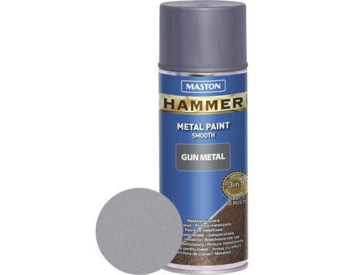 Barva ve spreji 400ml gun metal šedá hladká, Metall-Hammer