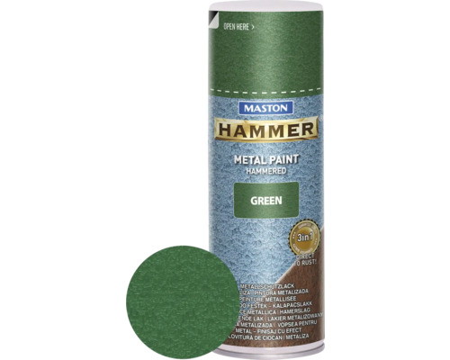 Kladívková barva 400ml zelená Metall-Hammer