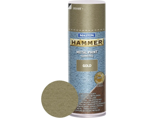 Kladívková barva 400ml zlatá Metall-Hammer