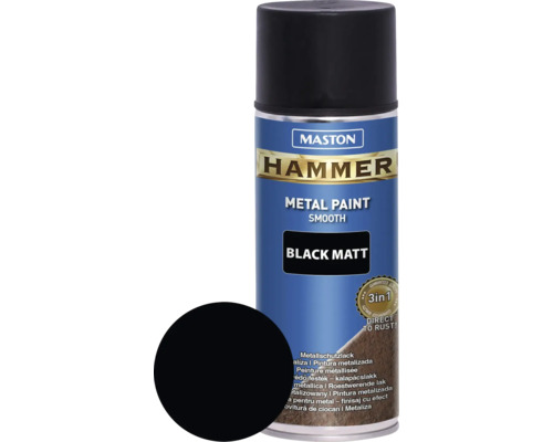 Barva ve spreji 400ml černá matná Metall-Hammer