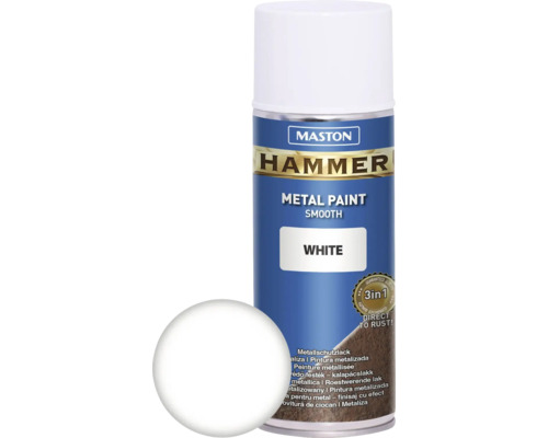 Barva ve spreji 400ml bílá hladká Metall-Hammer