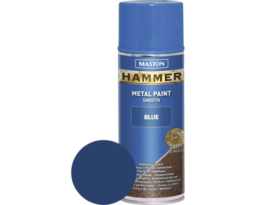 Barva ve spreji 400ml modrá hladká Metall-Hammer