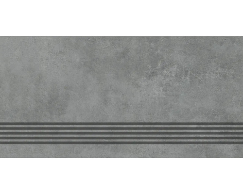 Schodovka imitace betonu Manhatten Anthracite 30 x 60 cm matná