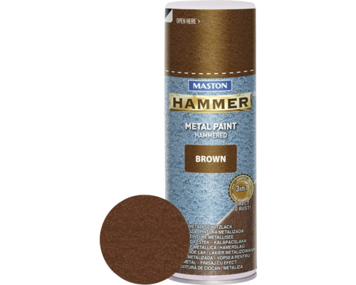 Kladívková barva 400ml hnědá Metall-Hammer